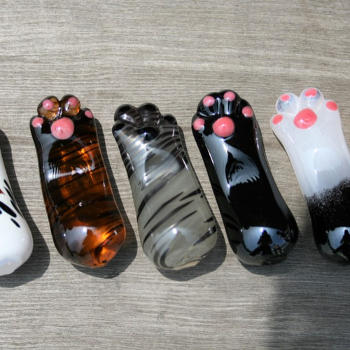 ねこのて箸置き 手作りガラス 6種 箸・箸置き 小樽 ilponte 通販