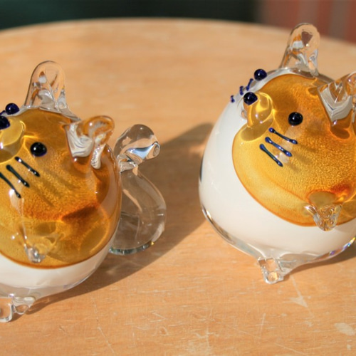 ガラス工房aun　ラメみけ　ガラスペン　みけ　ミケ　三毛猫 ガラス工房aun ラメみけ ガラスペン みけ ミケ 三毛猫
