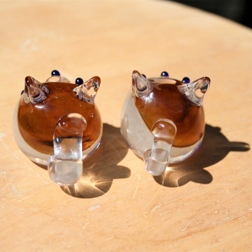 ガラス工房aun　ラメみけ　ガラスペン　みけ　ミケ　三毛猫 ガラス工房aun ラメみけ ガラスペン みけ ミケ 三毛猫