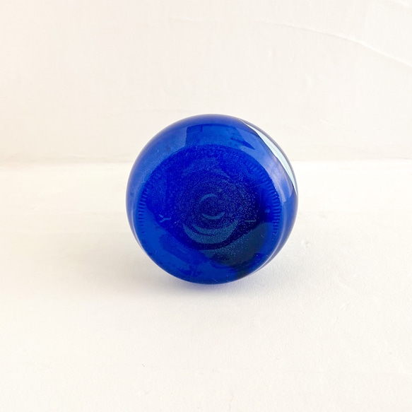 パンク調釉薬被せガラス花瓶・水色+青色・フラワーベース 8枚目の画像