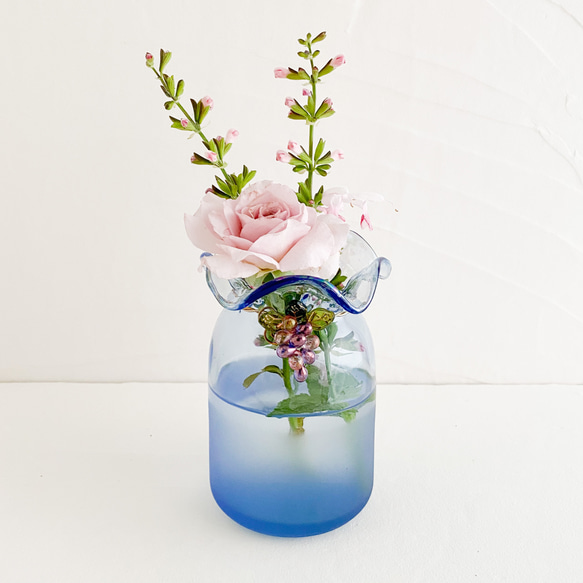 とい様専用 フランフラン 円形ガラステーブル ワイヤーデザイン 造花