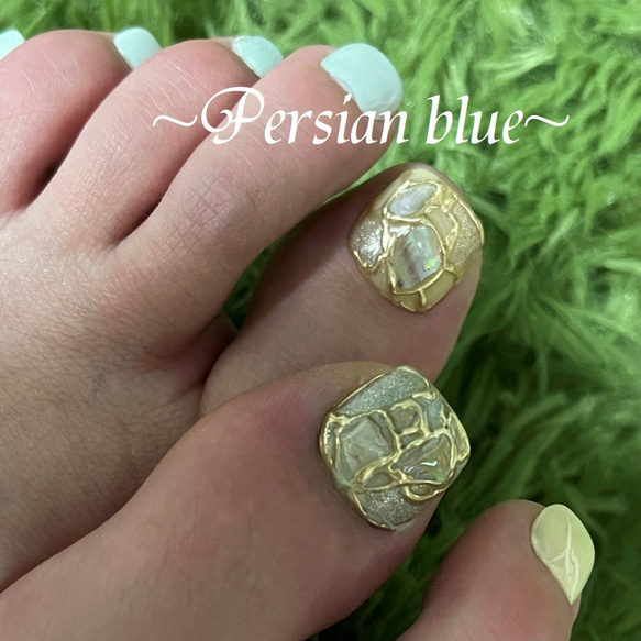 シェル埋め込みニュアンスフットネイルチップ ネイルチップ