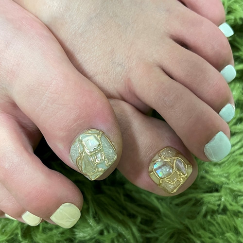 foot】シェル ニュアンス フットネイルチップ