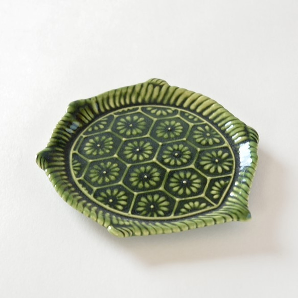 京焼 「緑釉亀豆皿」 宮里絵美作 陶器 薬味皿・豆皿 柴田窯 通販 