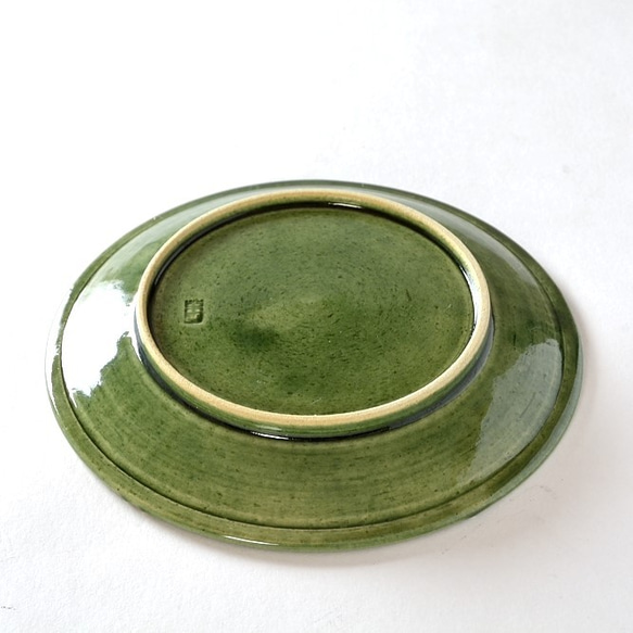 京焼「竹節緑釉珈琲碗皿」　柴田恭久作　陶器 7枚目の画像