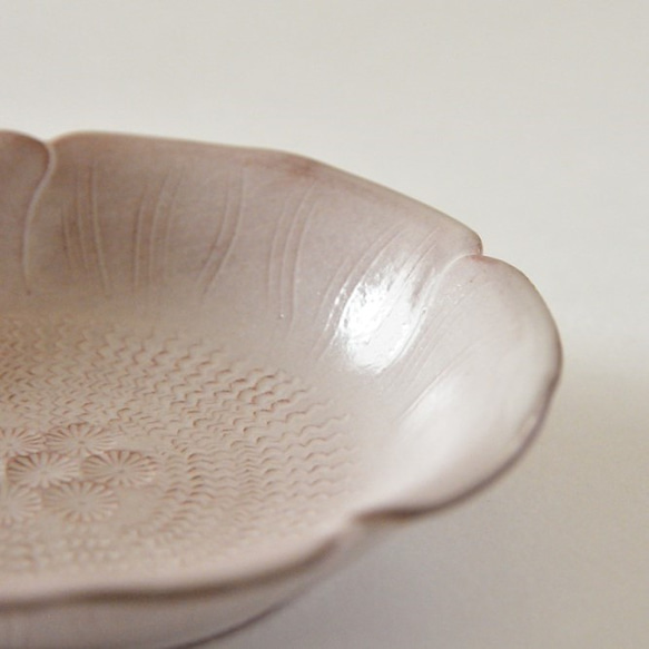 京焼「花形豆皿」　宮里絵美作　陶器 5枚目の画像