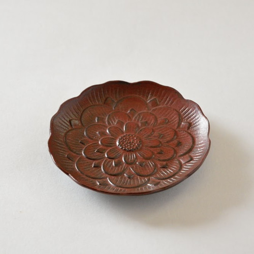 京焼「鉄赤花形豆皿」 宮里絵美作 陶器 薬味皿・豆皿 柴田窯 通販 