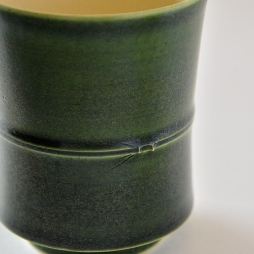 美濃焼 竹形湯呑 柴田節郎作 未使用品 陶器 5客 湯呑 柴田節郎 ゆのみ 美濃焼 竹形湯呑 柴田節郎作 未使用品 陶器 5客 湯呑 柴田節郎