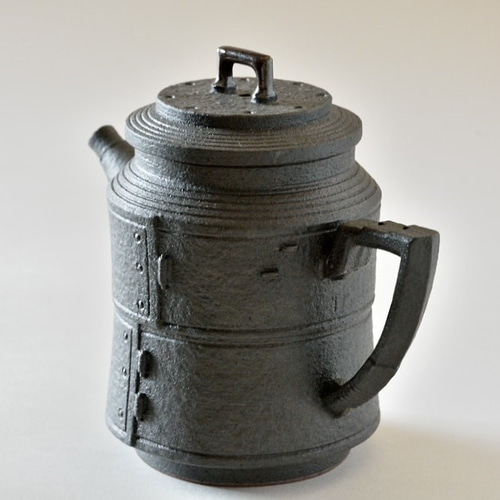 京焼「黒鉄釉錆肌茶器」柴田恭久作 陶器 急須 ポット・急須 柴田 京焼「黒鉄釉錆肌茶器」柴田恭久作 陶器 急須 ポット・急須 柴田