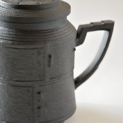 京焼「黒鉄釉錆肌茶器」柴田恭久作 陶器 急須 ポット・急須 柴田 京焼「黒鉄釉錆肌茶器」柴田恭久作 陶器 急須 ポット・急須 柴田