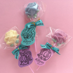 【食品】【10本セット】薔薇のロリポップチョコレート　バレンタインデー　デコレーションチョコレート 2枚目の画像