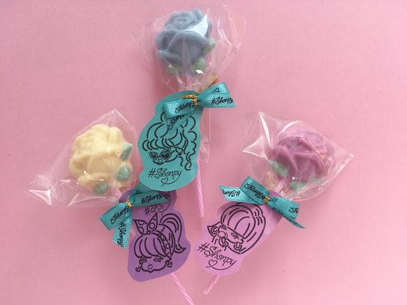 【食品】【10本セット】薔薇のロリポップチョコレート　バレンタインデー　デコレーションチョコレート 2枚目の画像