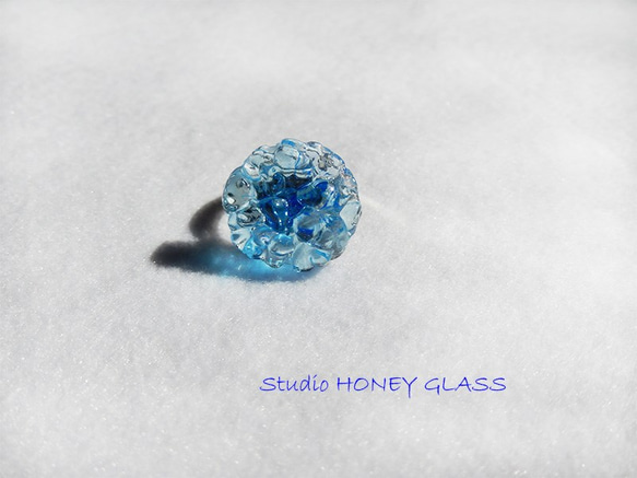 ガラスのリング　～Fountain Blue ring　（ラウンド01） 3枚目の画像