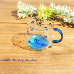 ガラスのマグカップ　～Flowerrain (絵付けガラス) 3枚目の画像