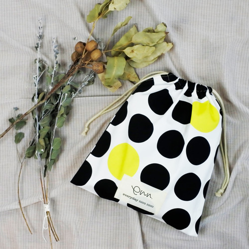 入園入学 巾着(L) エンドット ホワイト 日本製 ハンドメイド 体操服  