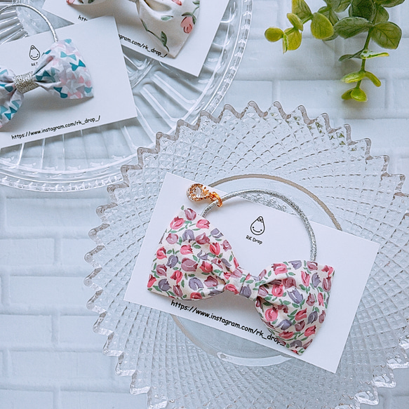 リボン ヘアゴム《リバティ生地》 ヘアゴム RK Drop 通販 9864547