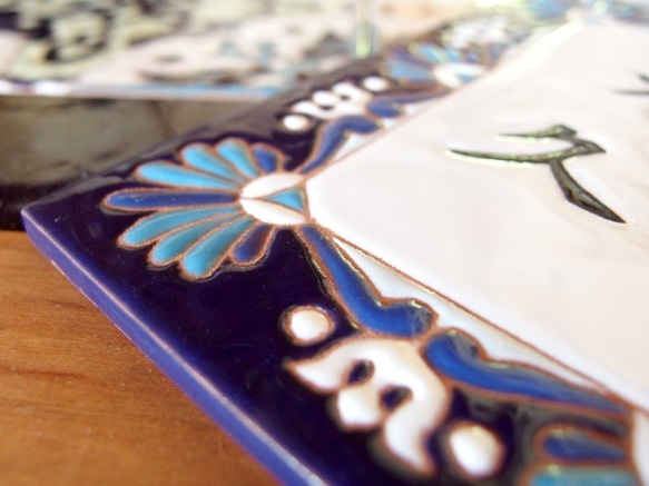 ブルーカラーが美しい表札「プラハ」【受注制作】送料全国一律650円 5枚目の画像