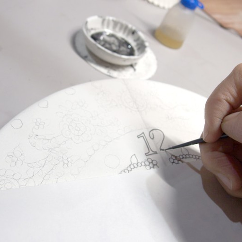 お皿の時計 青のドット柄 掛け時計・置き時計 リベーラ 通販 11220372