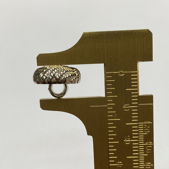 10個 15mmシルバーヴィンテージボタン M1 メタル 4枚目の画像