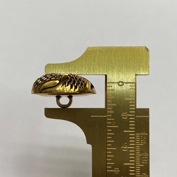 8個 20ｍｍ ゴールド ヴィンテージボタン　Ｍ12　メタル 3枚目の画像
