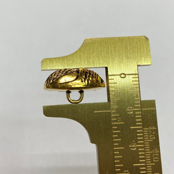 8個 18ｍｍ ゴールド ヴィンテージボタン　Ｍ12　メタル 3枚目の画像