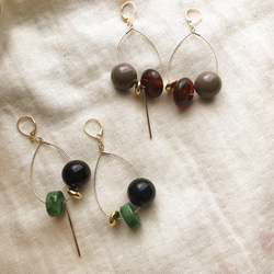 vintage sizuku hoop pierce or earring 2枚目の画像