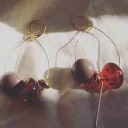 vintage sizuku hoop pierce or earring 3枚目の画像