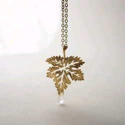 16KGP】KAEDE / ネックレス ゴールド リーフ 楓 かえで ギフト プチ