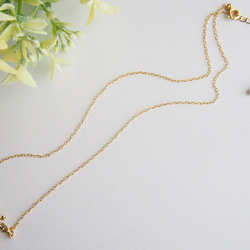 【16KGP】gold leaf / necklace 4枚目の画像