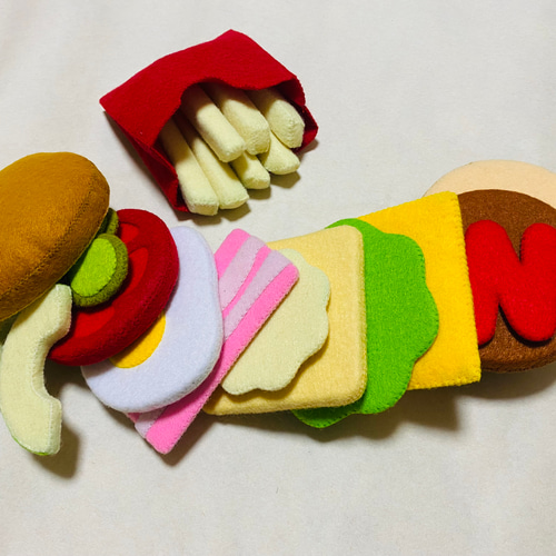 フェルトままごと ハンバーガーセット おもちゃ・人形 ぷに丸 通販