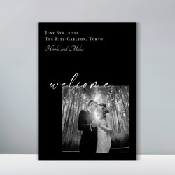 [ウェディング ウェルカムボード コラージュVer] パネル/キャンバス  結婚式 ウェルカムスペース サイン 看板 6枚目の画像