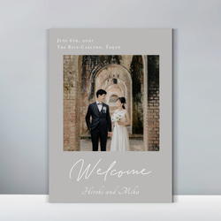 [ウェディング ウェルカムボード ポラロイドVer] パネル/キャンバス  結婚式 ウェルカムスペース サイン 看板 2枚目の画像