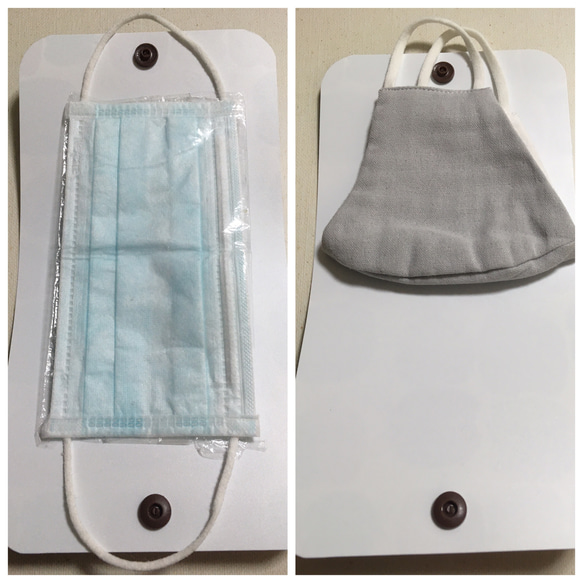 マスクケース 仮置き 拭き洗いOK♪リンゴ❷立体・タオル対応【送料無料】 5枚目の画像