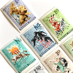 馬戲團郵票套裝 10 種（外國郵票/舊郵票）| 古董/復古 第3張的照片