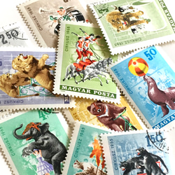 馬戲團郵票套裝 10 種（外國郵票/舊郵票）| 古董/復古 第2張的照片