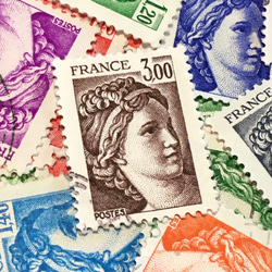 フフランス切手マリアンヌ（サビーヌ） 15枚入 （外国切手・古切手）｜アンティーク・ヴィンテージ 3枚目の画像