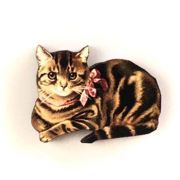 美國 Wood Parts / Deco Parts / Wooden Cabochon Cat W ｜ 美國 第1張的照片