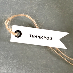 帶有麻繩“THANK YOU”（謝謝）的禮品標籤/留言標籤 20 件套 | 包裝用品 第2張的照片