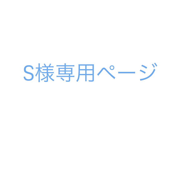 S様専用ページ（他の方はご購入できません） 1枚目の画像