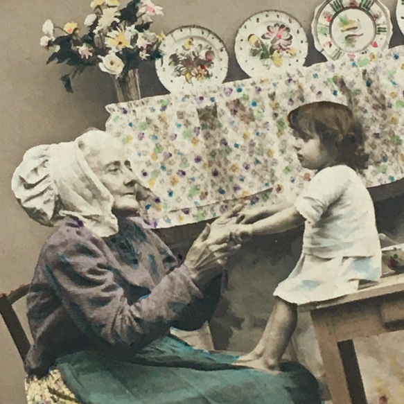 古董明信片 | 奶奶和孩子們（法國） 第3張的照片