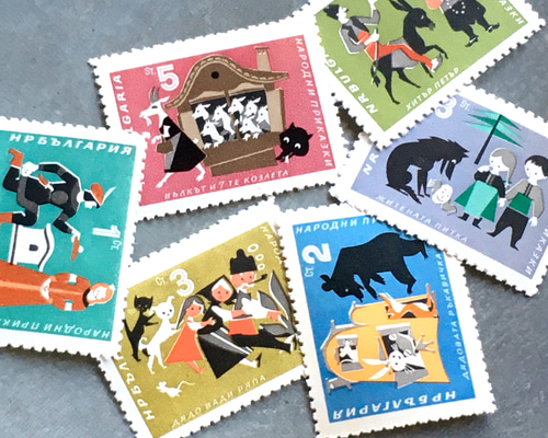 童話切手6種セット（未使用外国切手・未使用古切手
