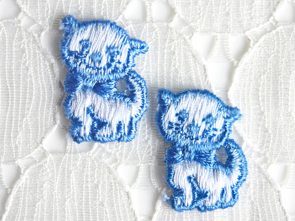 淺藍色貓貼花 2 件（美國）| 滯銷商品（未使用的復古） 第1張的照片