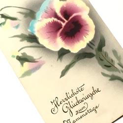 アンティークポストカード 3枚セット バラ・カサブランカ（ユリ）・パンジー（ビオラ）・ダリア｜フランス 6枚目の画像