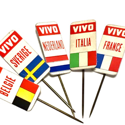 荷蘭帽針 [VIVO] 國旗 5 件套 | Antique Vintage Brocant 第2張的照片