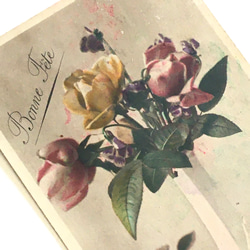 三色堇（中提琴）玫瑰古董明信片一套 3 件 | 法國 第8張的照片