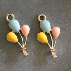 氣球吊飾/裝飾部件 3 件 | 黃色、天藍色、粉紅色 第2張的照片