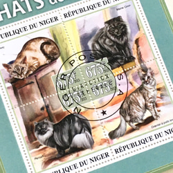 貓郵票 4 種張尼日爾共和國 2013 年（外國郵票/舊郵票）|古董和復古 第2張的照片