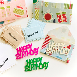 9 個迷你信封 + 9 張留言卡 + 3 套五彩紙屑 | 生日蛋糕裝飾 第2張的照片