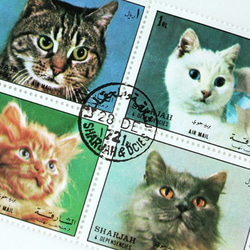 4種貓郵票1972年阿拉伯聯合酋長國（外國郵票/舊郵票）|古董/年份 第2張的照片