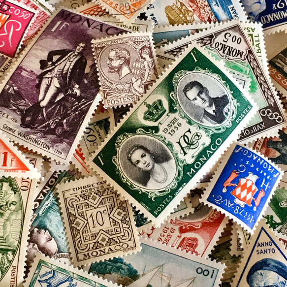 モナコ切手アソート未使用15枚入（外国切手・古切手）｜アンティーク・ヴィンテージ 1枚目の画像
